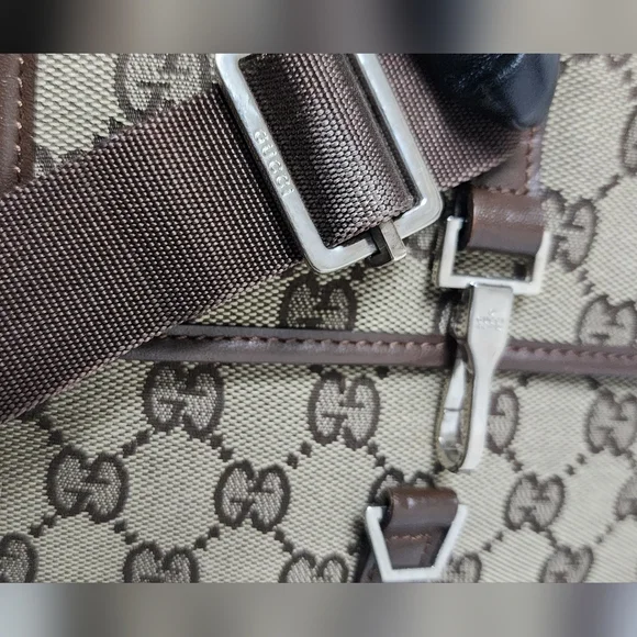 Uni Sex Brown Patterned Crossbody Bag - Picture 15 of 15